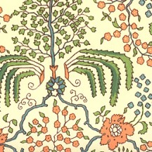 Multi Colored Flowering Tendrils Print Italian Paper ~ Carta Varese Italy